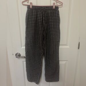 Men's Black Plaid Lounge Pants